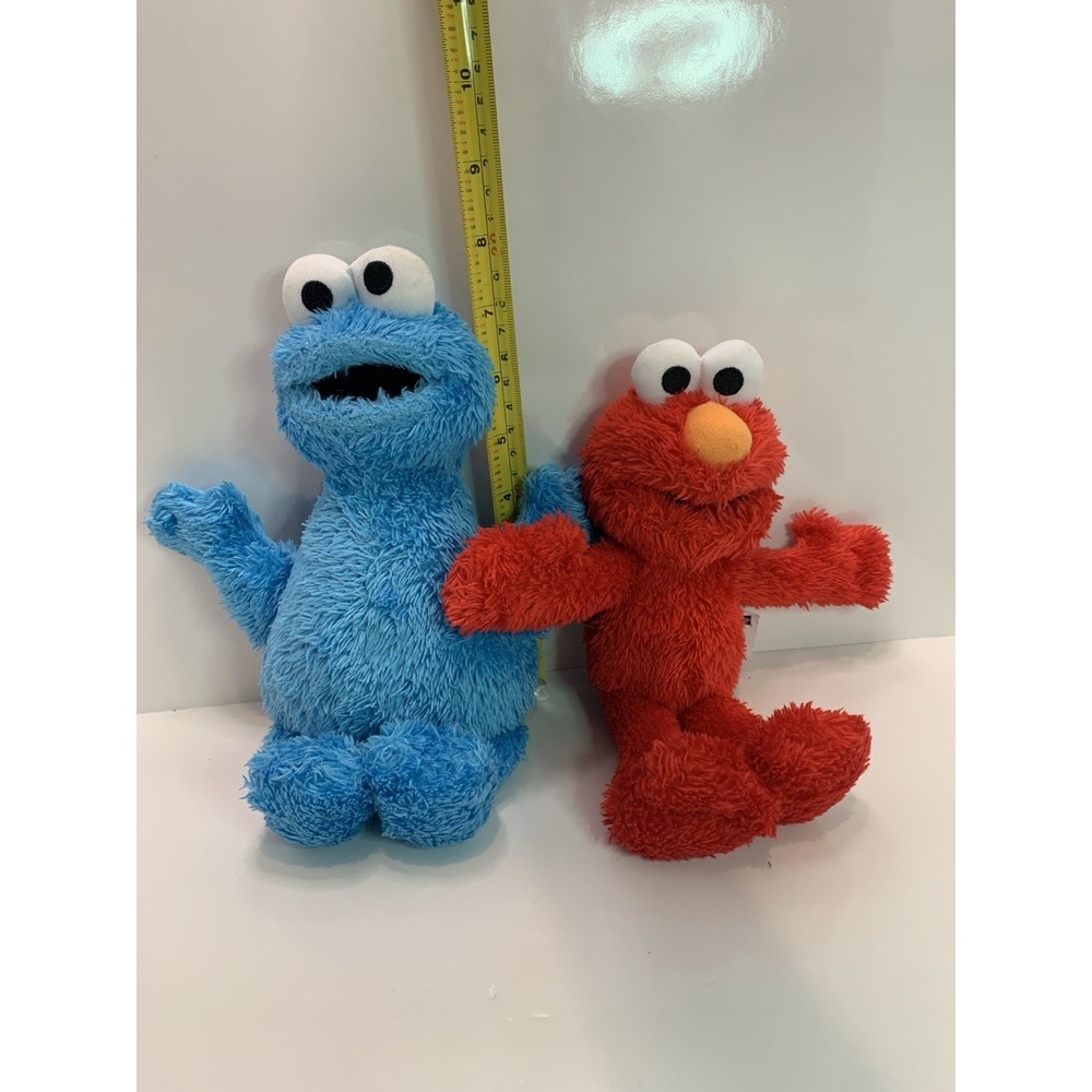 Sesame Street Best Friends Cookie Monster & Elmo Plush Stuffed Toys Hasbro 2013 - Picture 15 of 16